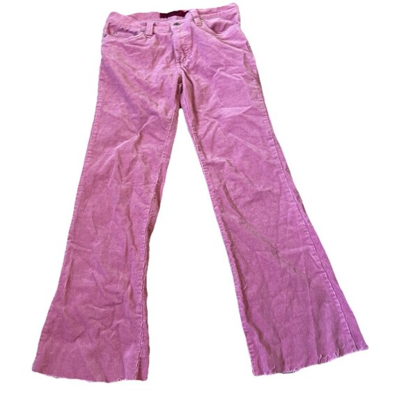 Vintage Solid Jeans Angel Bootcut Stretch Corduroy Pants Pink Cigarette Sz 5 - Picture 1 of 15